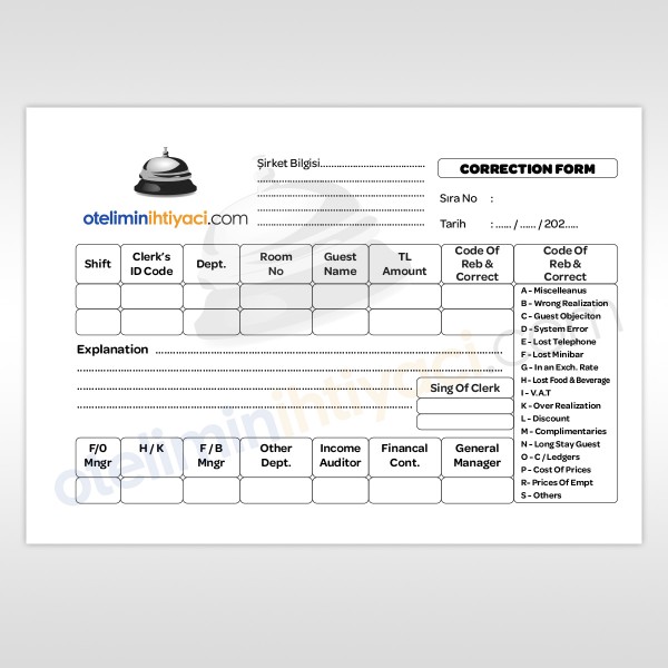 Correction Form