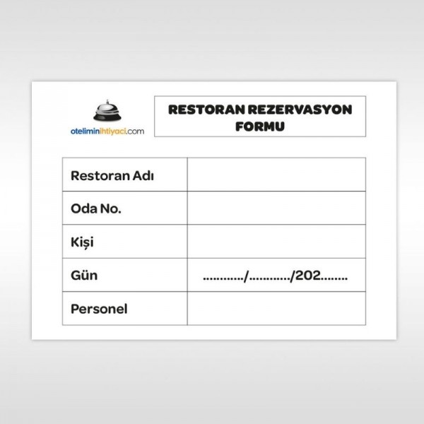 Restoran Rezervasyon Formu 1