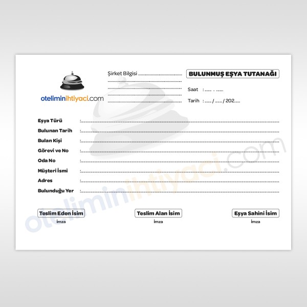 Bulunmuş Eşya Tutanağı