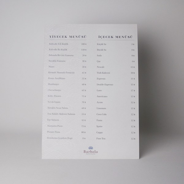Kağıt Menü