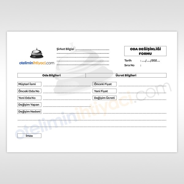 Oda Değişikliği Formu