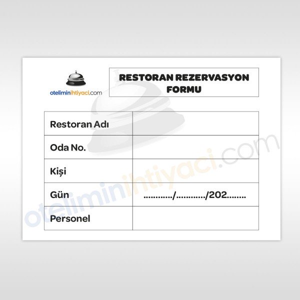 Restoran Rezervasyon Formu