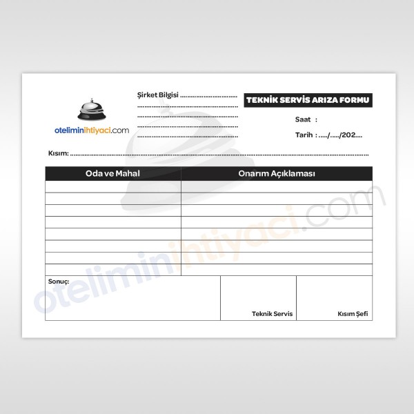 Teknik Servis Arıza Formu 1
