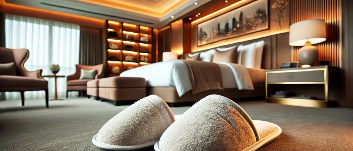 Misafirlerinizi Şımartan Konfor: Otel Tipi Lüks Polyester Havlu Terlikler