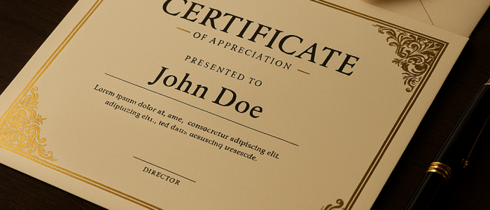 Yaldızlı Sertifika Nedir? Estetik, Prestij ve Kurumsal Değerin Altın Harmanı