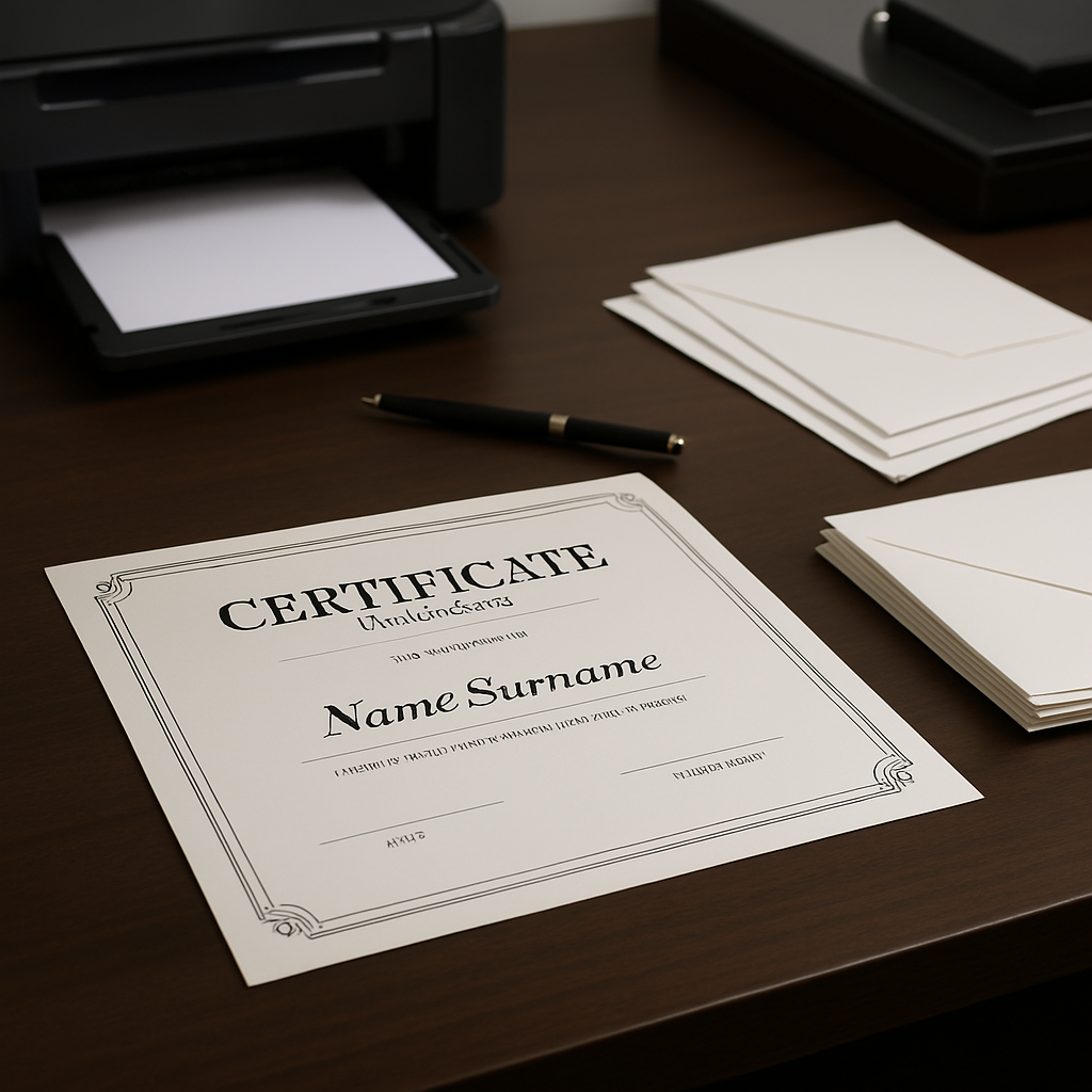  Sertifika Baskı Nedir? Profesyonel Eğitimlerin Vazgeçilmez Tamamlayıcısı 